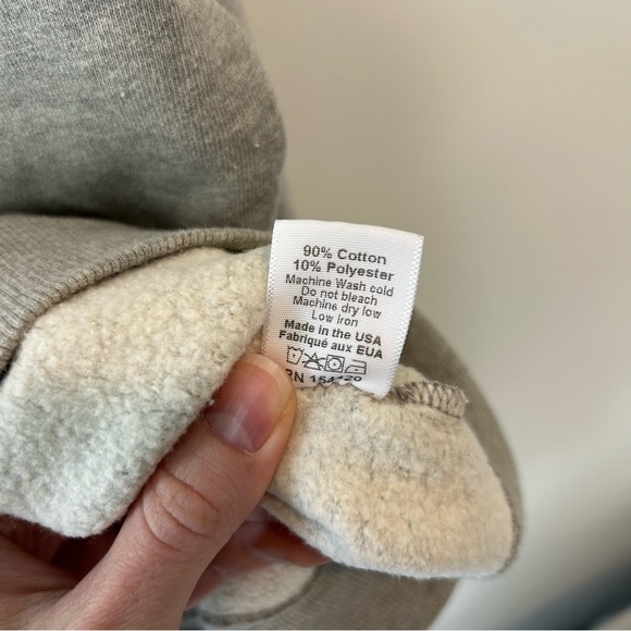 Clare V Channel Quilted Sweatshirt Grey Size XL - Picture 9 of 11